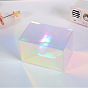 Boîte en plastique pvc transparente pliante de style laser, boîte cadeau couleur arc-en-ciel boîte d'emballage alimentaire, rectangle