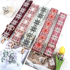 Flower Pattern Nylon Canvas Handbag Webbing Bag Straps, for Handbag or Shoulder Bag Replacement