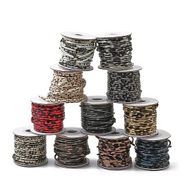 Круглые шнуры из искусственной кожи с леопардовым принтом, для одежды, обувь делает