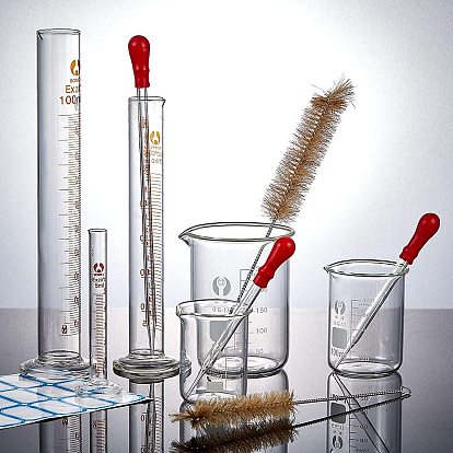 Наборы для самостоятельного измерения, со стеклянными мерными стаканами, мерным цилиндром и капельницей, щетка для волос, водонепроницаемые наклейки этикетки