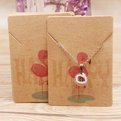 Cardboard Necklace Display Cards, Rectangle