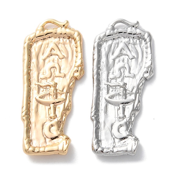 Латунные подвески, без кадмия, без никеля и без свинца, прямоугольник амулеты