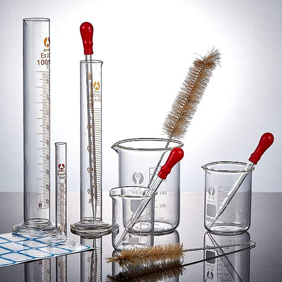 Наборы для самостоятельного измерения, со стеклянными мерными стаканами, мерным цилиндром и капельницей, щетка для волос, водонепроницаемые наклейки этикетки