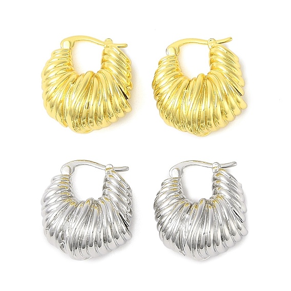 Латунные серьги обруча, круассан очарование