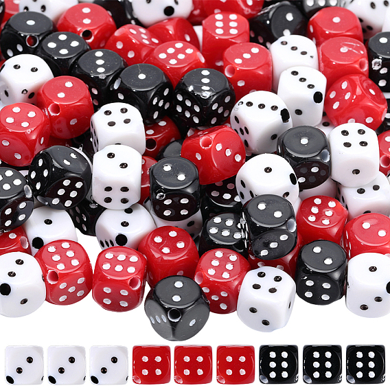 180 шт 3 цвета акриловые бусины, игральная кость