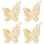 60 шт. Латунные подвески, долговечный, , бабочка