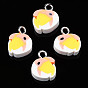 Handmade Polymer Clay Charms, with Platinum Tone Iron Loop, Fish
