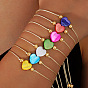 Регулируемые браслеты из бисера в форме ракушек радужного цвета для женщин