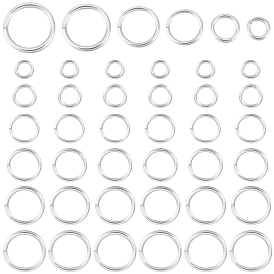 60 шт. 6 стили 925 открытые кольца для прыжков из стерлингового серебра, для плетения кольчуги, пропил пилой закругленный