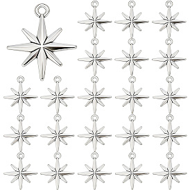 100 piezas colgantes de aleación de estilo tibetano, encantos estrella