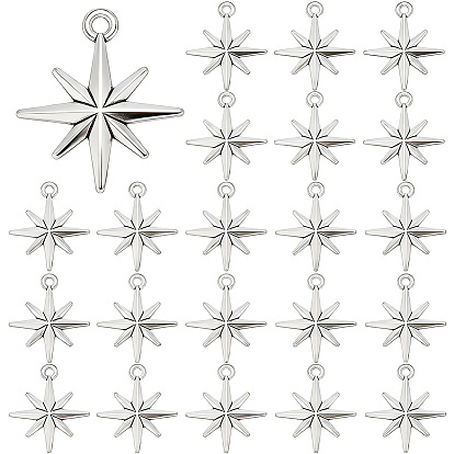 100 piezas colgantes de aleación de estilo tibetano, encantos estrella