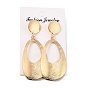 Big Teardrop Iron Dangle Stud Earrings for Girl Women