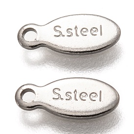 304 из нержавеющей стали вкладки ломтик цепи, овал со словом s.steel