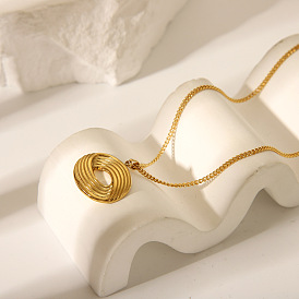 Ожерелья с подвеской из нержавеющей стали для женщин, реальный 304 k позолоченный