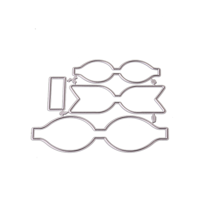 Bowknot Frame Carbon Steel Cutting Dies Stencils, for DIY Scrapbooking/Photo Album, Decorative Embossing DIY Paper Card