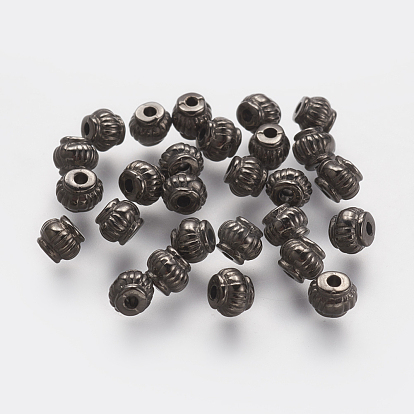 CCB Plastic Corrugated Beads, Drum, 5x4mm, Hole: 1mm