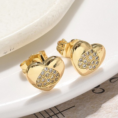 Серьги-гвоздики из латунного микро-паве, долговечный, реальный 18 k позолоченный