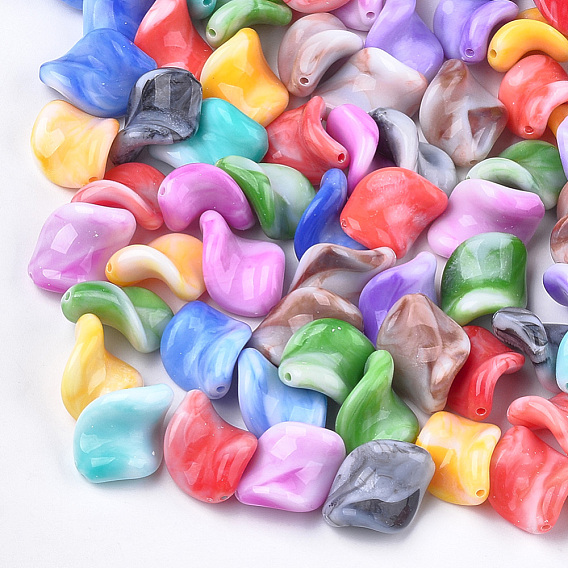 Acrylic Beads, Imitation Gemstone, Twist