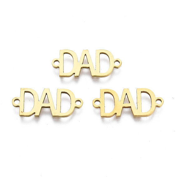 Ионное покрытие (ip) 201 подвески из нержавеющей стали, лазерная резка, слово папа