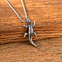 Vintage 304 Stainless Steel Pendant Necklaces for Men, Lizard
