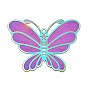 304 Stainless Steel Pendants, Etched Metal Embellishments, Butterfly Charm