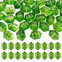 30Pcs Transparent Handmade Lampwork Beads, Bullet Shape, Faceted