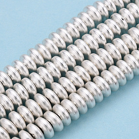 Гальванизировать немагнитных синтетический гематит бисер пряди, матовый стиль, Плоский круглый / диск