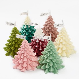  Christmas Tree Shaped Aromatherapy Smokeless Candles, with Box, for Wedding, Party, Votives, Oil Burners and Christmas Decorations