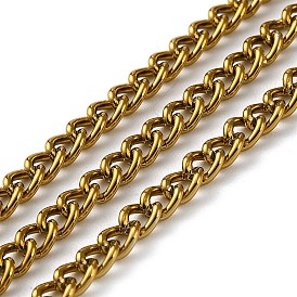 Алюминиевые бордюрные цепи с покрытием стойки, витые цепочки, несварные, с катушкой