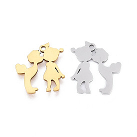 201 подвески из нержавеющей стали, очарование влюбленных, лазерная резка