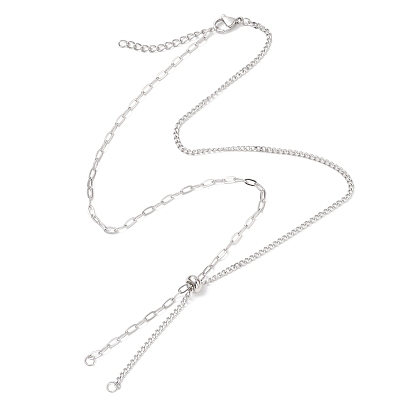 304 изготовление ожерелий из цепочки-скрепки из нержавеющей стали, не тускнеет