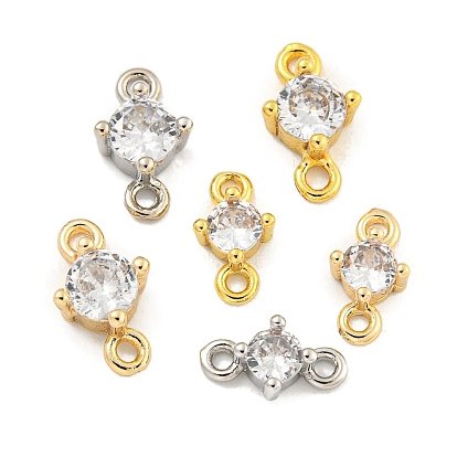 Покрытие стойки из латуни, звенья из прозрачного кубического циркония, подвески с плоским круглым разъемом, долговечный, без свинца и без кадмия