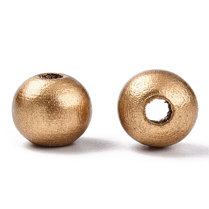 Бусины из натурального дерева, круглые