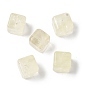 Натуральные бусины из лимонного кварца (нагретые)., кубические
