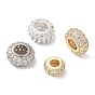 Латунные микро проложить Цирконий Европейский бисером, рондель, долговечный