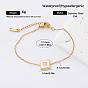 304 Stainless Steel Link Bracelets for Women, Golden