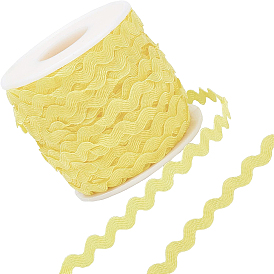 Wave Bending Fringe Trim, Sewing Ribbon, with Plastic Empty Spools