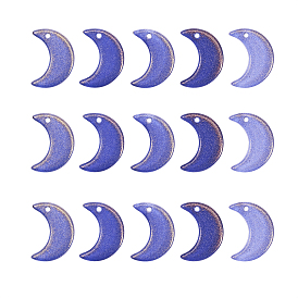 Стеклянные подвески, DIY аксессуары для изготовления ювелирных изделий, с блеском порошок, луна