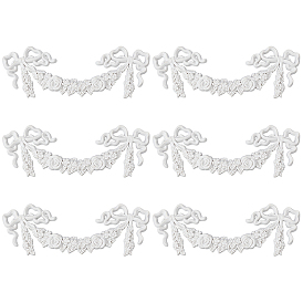 Аппликация в виде бантика из ПВХ и АБС-пластика, центральная цветочная длинная аппликация, дверной шкаф-кровать неокрашенный декор европейский стиль