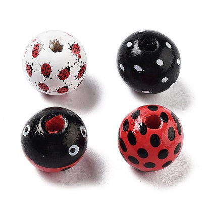 Древесина европейского бисера, бусины с большим отверстием, коровка