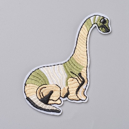 Computerized Embroidery Cloth Iron on/Sew on Patches, Costume Accessories, Appliques, for Backpacks, Clothes, Dinosaur