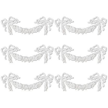 Аппликация в виде бантика из ПВХ и АБС-пластика, центральная цветочная длинная аппликация, дверной шкаф-кровать неокрашенный декор европейский стиль