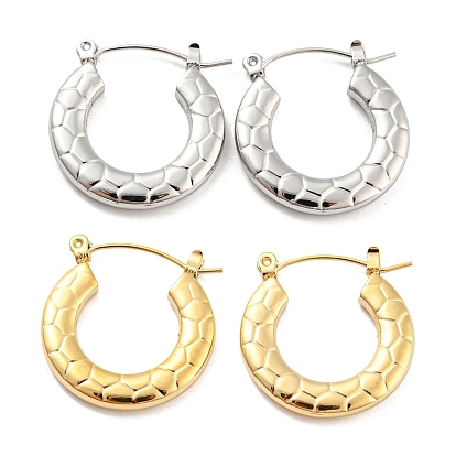 Текстурное кольцо 304 серьги-кольца из нержавеющей стали для женщин