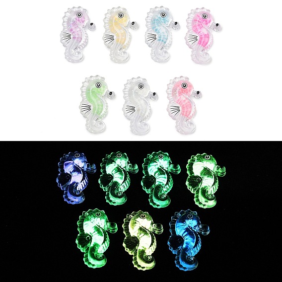 Прозрачные светящиеся акриловые подвески, светиться в сырости, морской конек