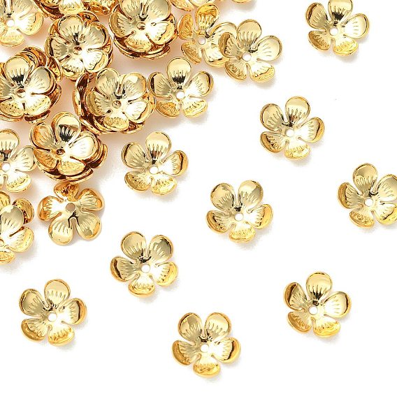 Embouts de perles en laiton shegrace, sans cadmium et sans nickel et sans plomb, fleur