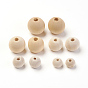 Unfinished Wood Beads, Natural Wooden Loose Beads Spacer Beads, Lead Free, Round