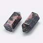 Natural Rhodonite Pointed Beads, Healing Stones, Reiki Energy Balancing Meditation Therapy Wand, Undrilled/No Hole Beads, Bullet