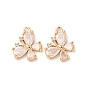 Латунь с кубическим цирконием подвеской, бабочки прелести, реальный 18 k позолоченный