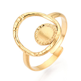 Овальные 304 манжетные кольца из нержавеющей стали, круглая оправа для кольца, ионное покрытие (ip)