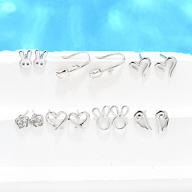 Серьги-гвоздики из стерлингового серебра s925, платина